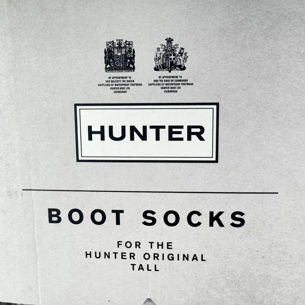 Hunter Boot Socks Greige Size Medium Grey Beige